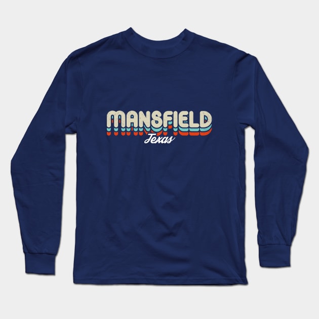 Retro Mansfield Texas Long Sleeve T-Shirt by rojakdesigns